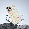 For iPhone 17 Pro Case Floral Bow Pattern Printing Straight Edge TPU Phone Back Cover