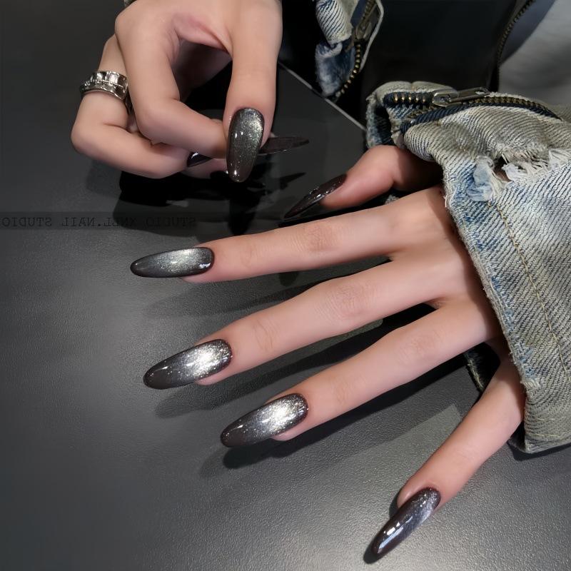 24Pz Unghie Finte Press on Ovali Corte Rosa Semplici Ombré Primaverili per Donne&Ragazze Dolci Sassy Cool Rimovibili Indossabili Nail Art