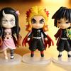6 Pcs/Set Demon Slayer Q Version Standing Pose Tanjiro Nezuko Figure Pvc Anime Cartoon Ornaments Creative  Model Toy