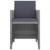 VidaXL Salon de jardin encastrable 5 pcs et coussins Rotin Gris