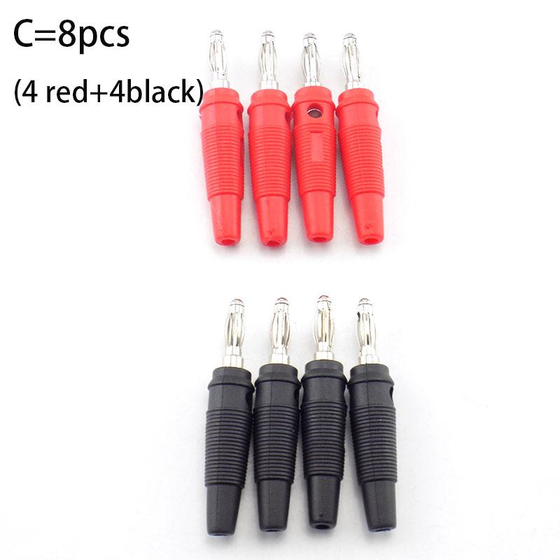 

8 шт. 4 мм аудио динамик винт банан золото серебро пластина разъемы без пайки черный красный цвет C 8pcs