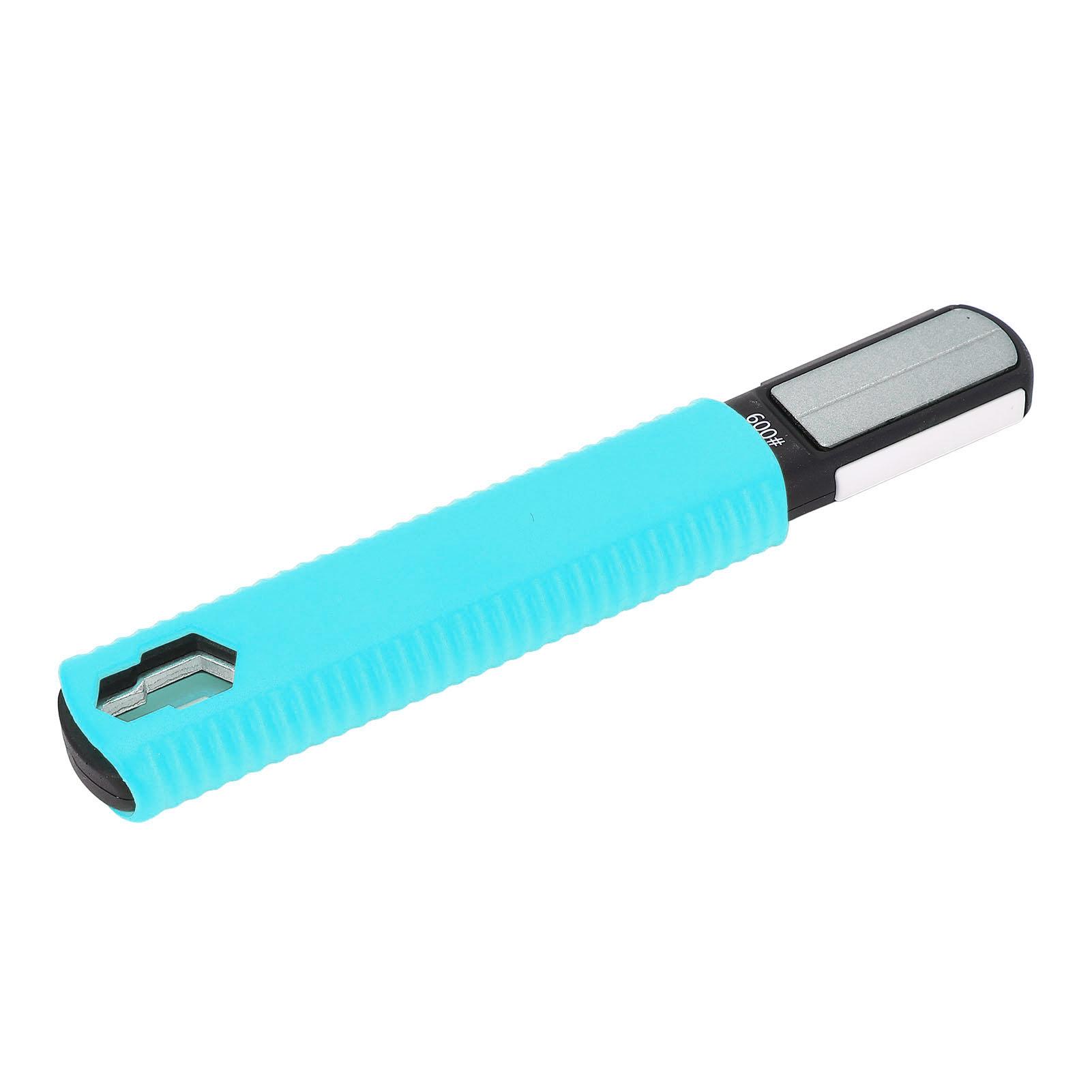 

Точилка для садовых инструментов, синяя, двухголовочная, портативная, точилка для ножниц для живой изгороди