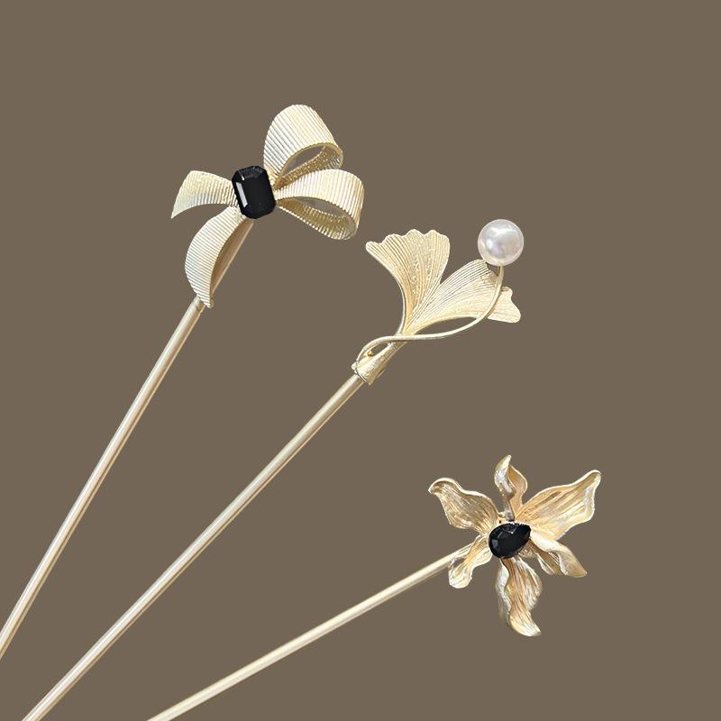 New Chinese Style Hairpin National Trend High-End Sensation Hair Accessories Cold Ancient Style Alloy Butterfly Knot Hairpin