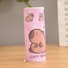 Aesthetic Capybara Pencil Bag PU Waterproof Stationery Bag Cute Pencil Case  Desktop Organizer