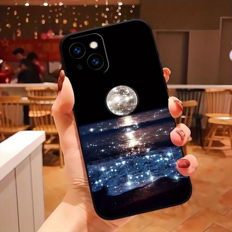Seaside Night Scene Pattern TPU Frosted Phone Case Suitable for iPhone 18 17 17pro 16 15 14 14plus 13 12 11