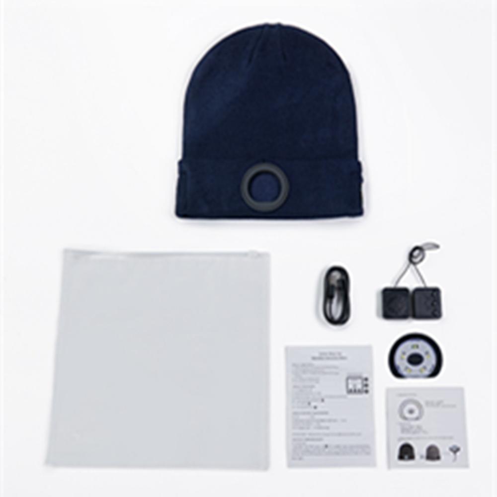 New Knitted Cap Hat with Outdoor Night Running Fishing Led Lamp Bluetooth Music
