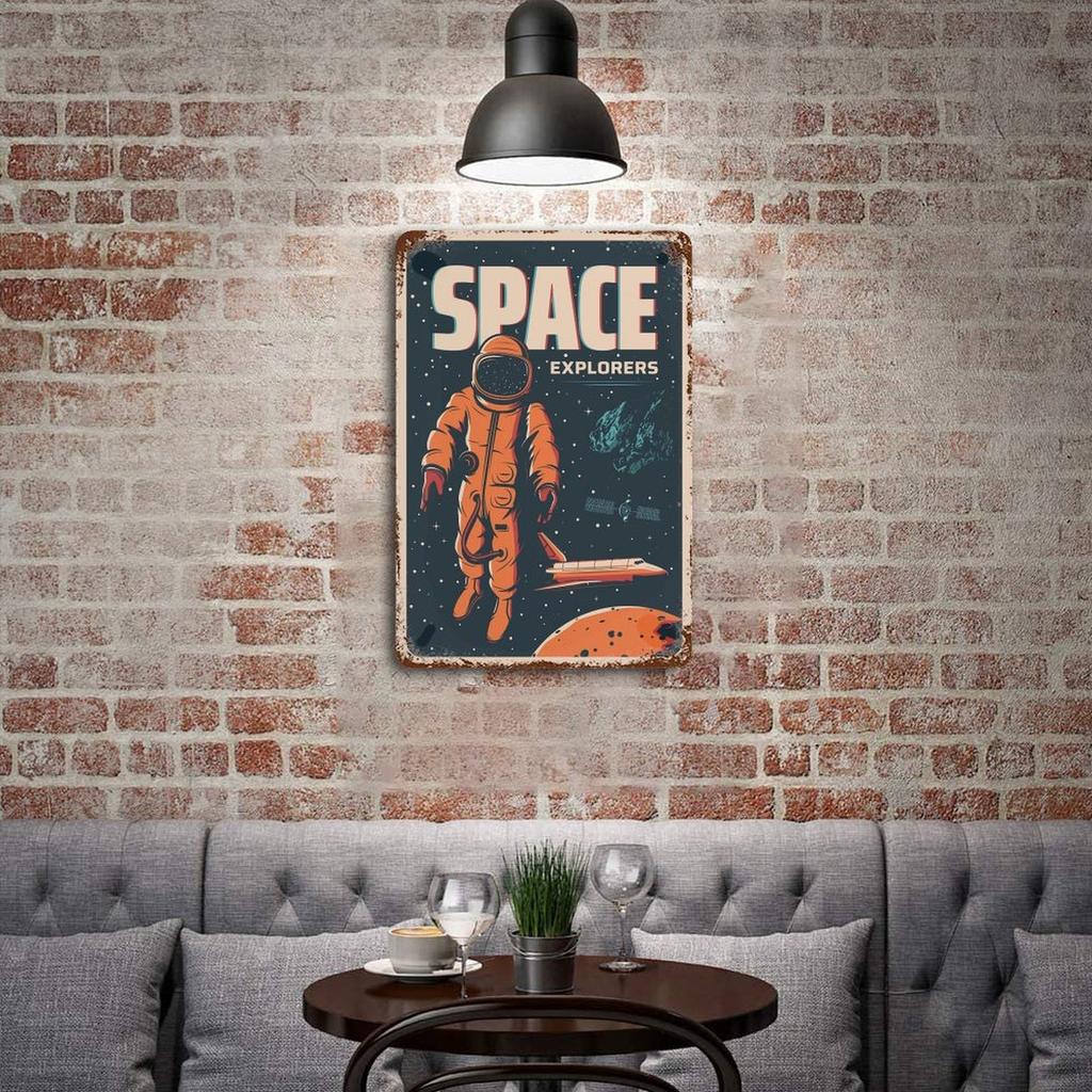 1 Stück Vertikales Rustikales Blechschild mit Gealterter Patina, 20x30cm oder 30x40cm, Vintage Retro Metallposter zur Dekoration für Zuhause, Bar, Café, Garage, Restaurant