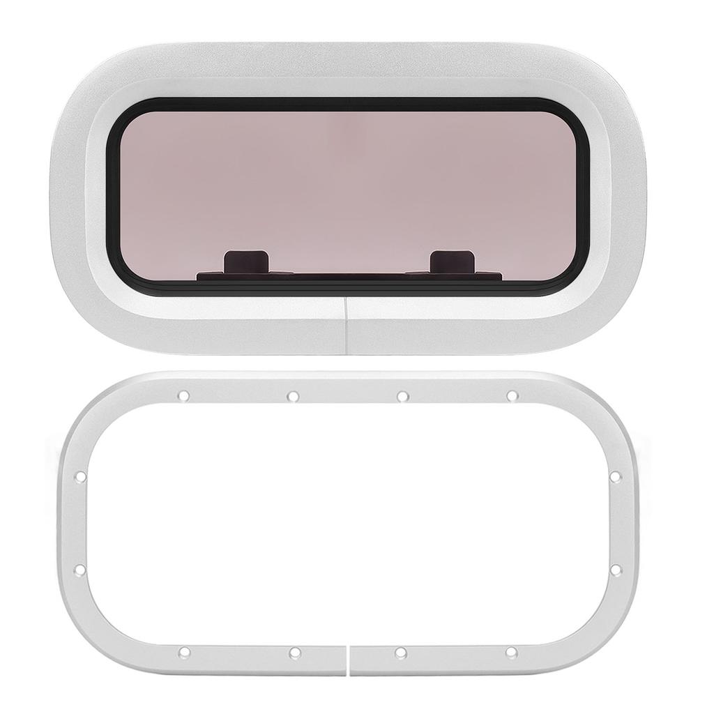 Boat Porthole Window Heavy Duty Aluminum Alloy UV Resistant Sealed Waterproof Square Inner Opening