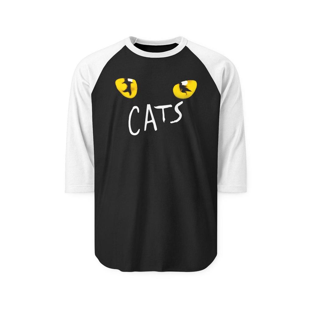 Cats Broadway Musical Logo Men's Three-Quarter Sleeve Raglan Shirt