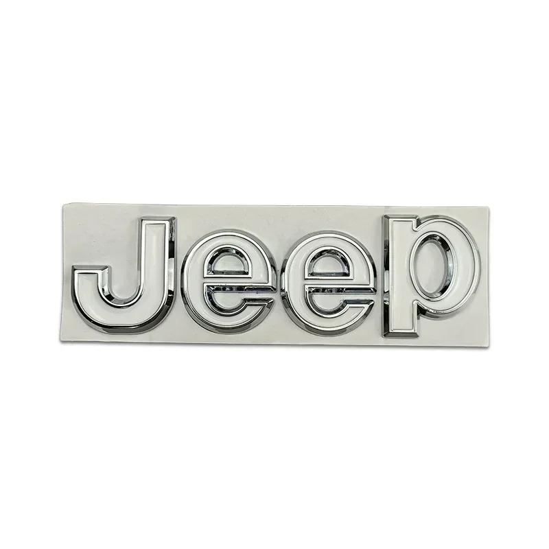 For Jeep Metal Car Front Trunk Side Emblem Sticker for Jeep Wrangler Tj Jk Jl Grand Cherokee Commander Renegade Liberty Compa