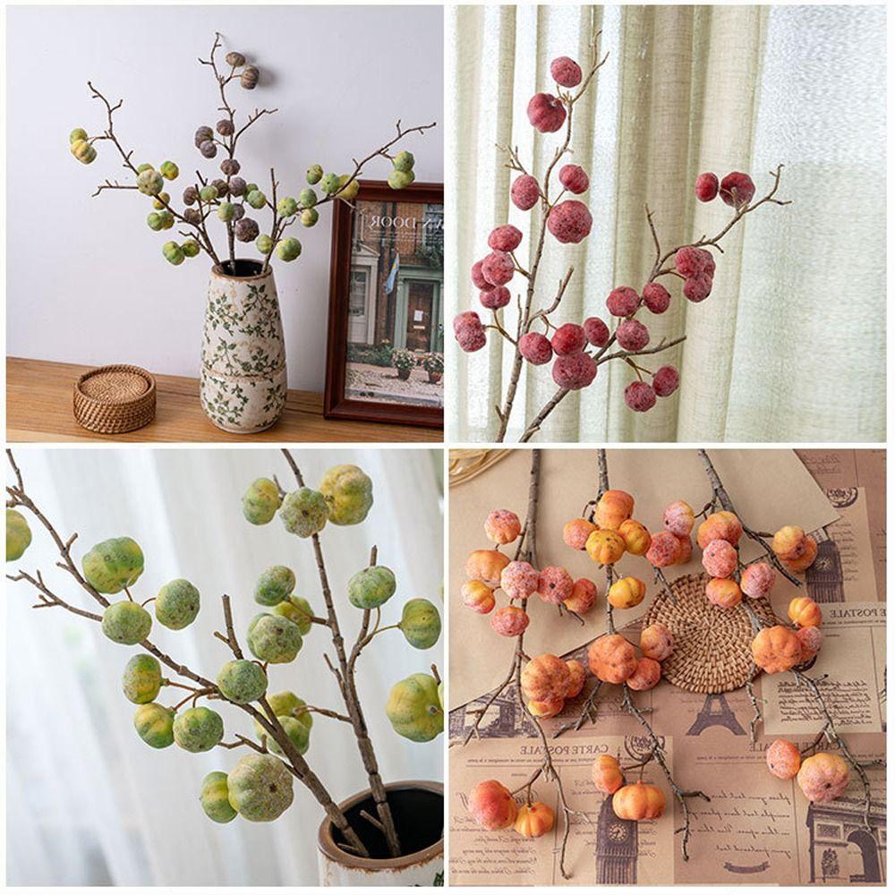 Handmade Artificial Pumpkin Branches Realistic Fake Plants Simulation Pumpkin  Fall Decor