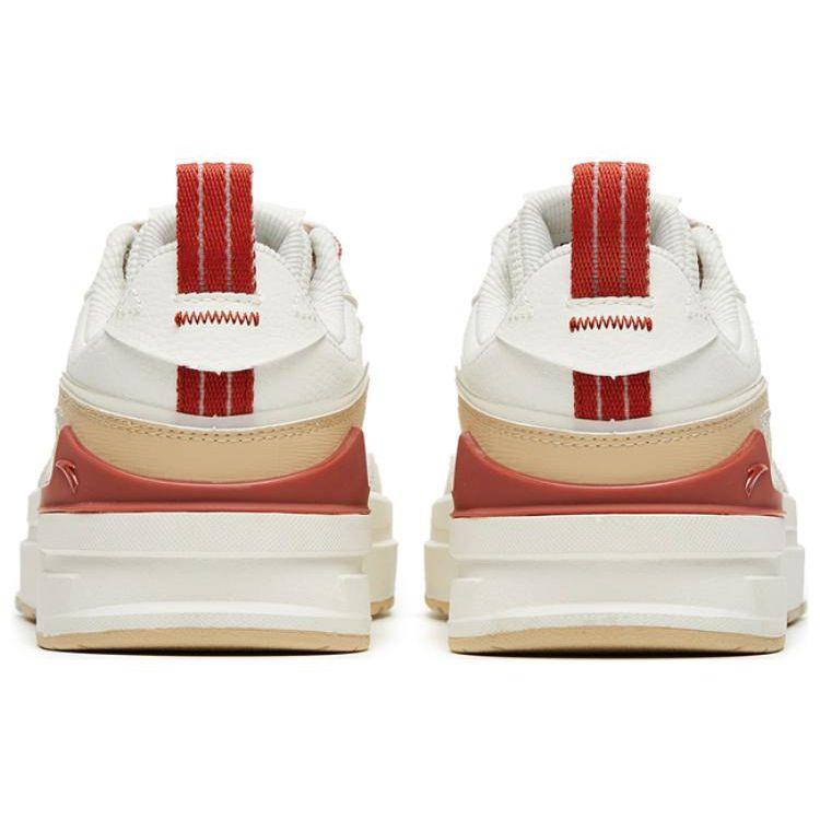 Anta Comfortable Trendy Lightweight Durable Non-Slip Low-Top Skate Shoes Women sneaker White Brown 922328076-2