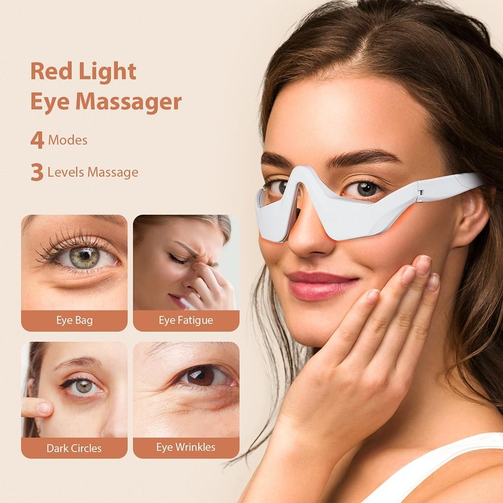 Relieve Eye Fatigue Therapy Device Lifting&Tightening Eye Beauty Tools Portable 3D Red Light Eye Massager