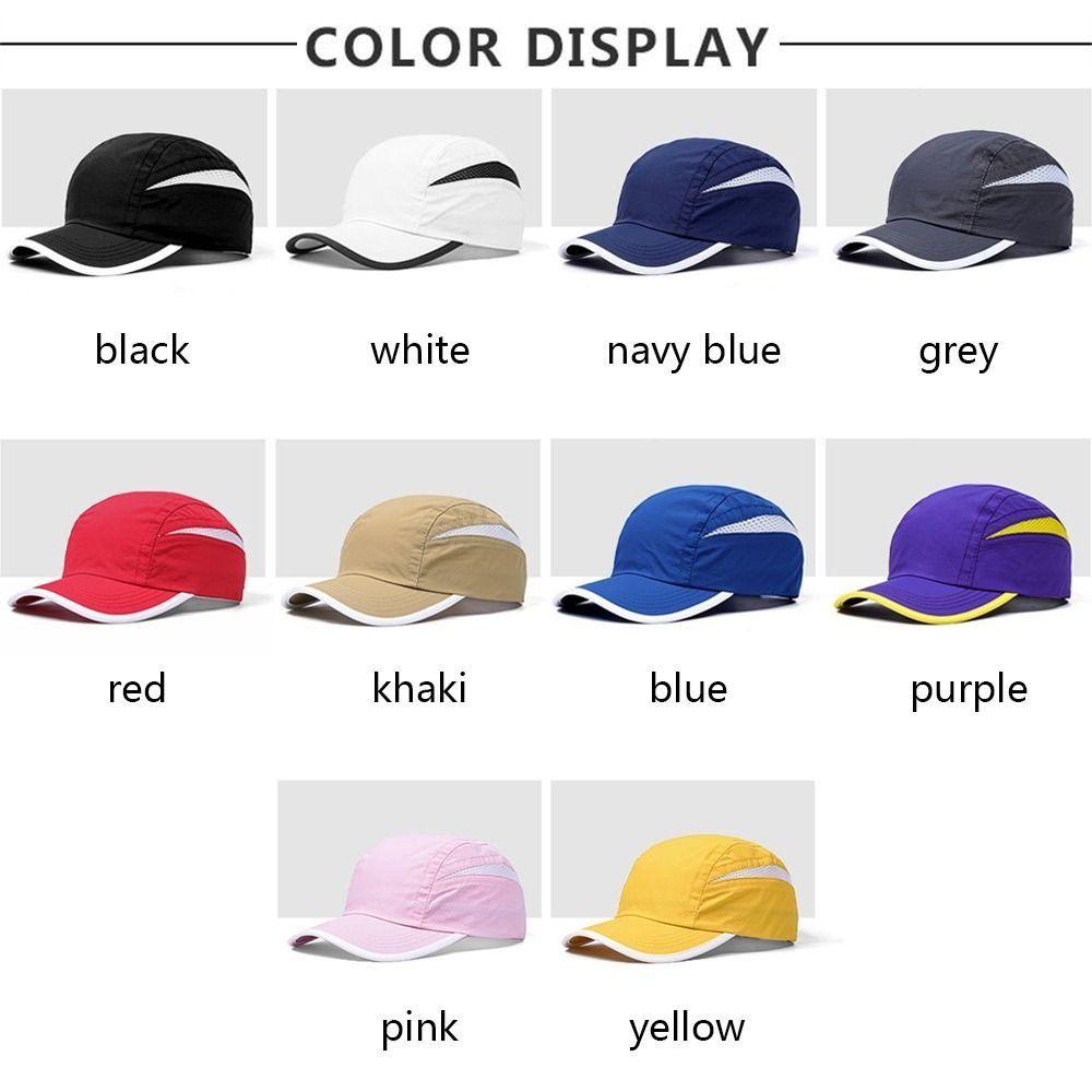 UV Protection Quick Dry Cap Breathable Running Snapback Sports Cap Baseball Cap  Unisex