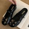 Fashion Round Toe Metal Rivet Embellished Design Flat Sandals Women Fashion Comfort Buckle Soft Sole Slipper Sandalki Damskie Eleganckie