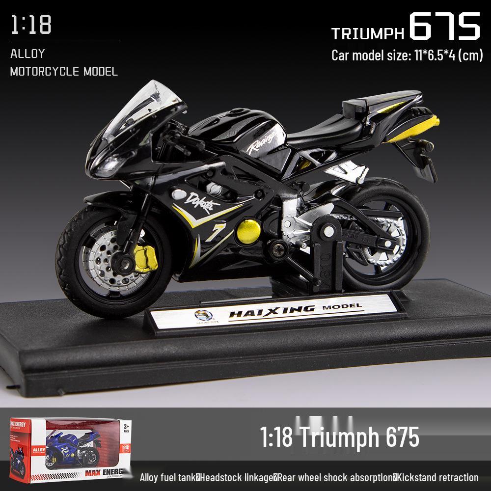 

HaiXing HX810 Triumph 675 Сплав 1/18 Детская раздвижная модель мотоцикла