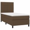 3141756 vidaXL Lit à sommier tapissier avec matelas Marron foncé 100x200 cm