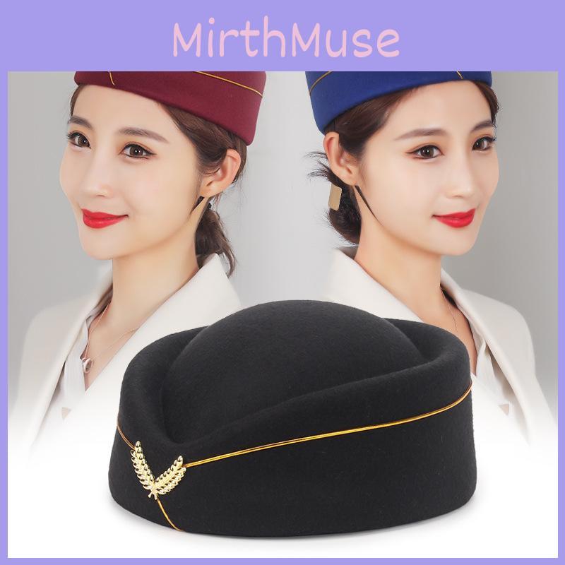 Beret Attendant Flight Hat Women Cap Fashion Casual Stewardess Hats Solid Color