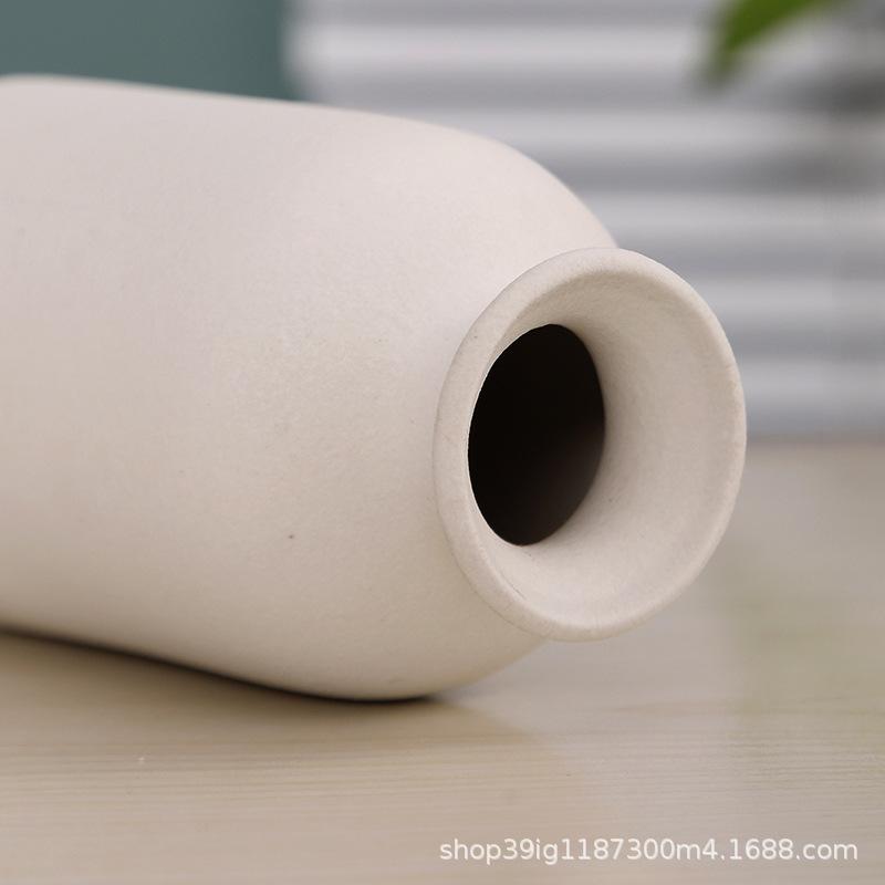 Ceramic Vase White Three-piece Set Ornament Creative Dried Flower Hydroponic Home Living Room Flower Arrangement Modern