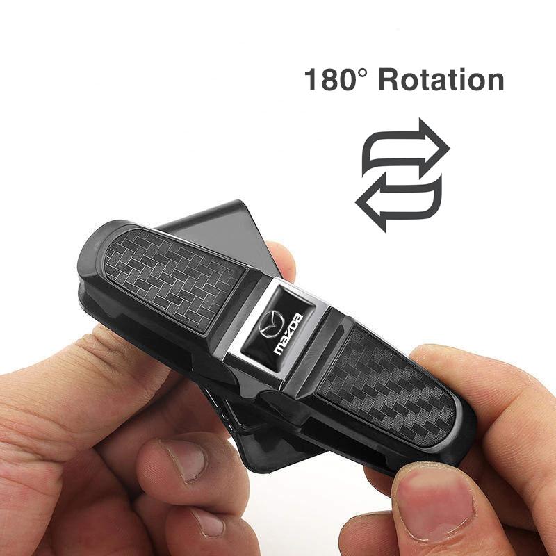 Car Mounted Glasses Frame sun visor Degree Rotation Multifunctional Mazda Car Glasses Clip Double Headed Clip Board nh1