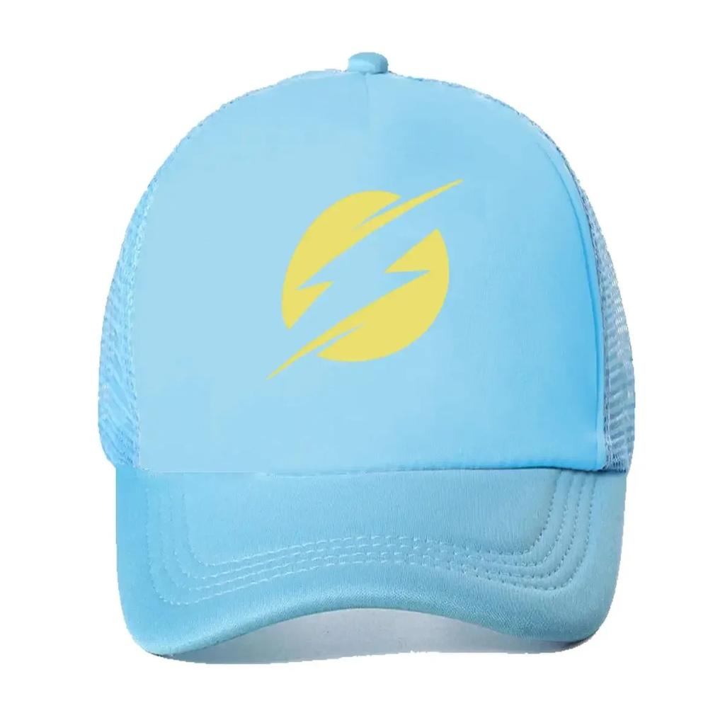 Yellow Bolt Sports Team Art Design Mesh Baseball Cap
