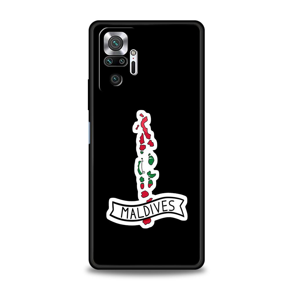 Maldives Passport Phone Case For Xiaomi Redmi Note 14 5G 13 12 10 11 Pro Plus 4G 14C 13C 12C 10C 9C Soft TPU Cover
