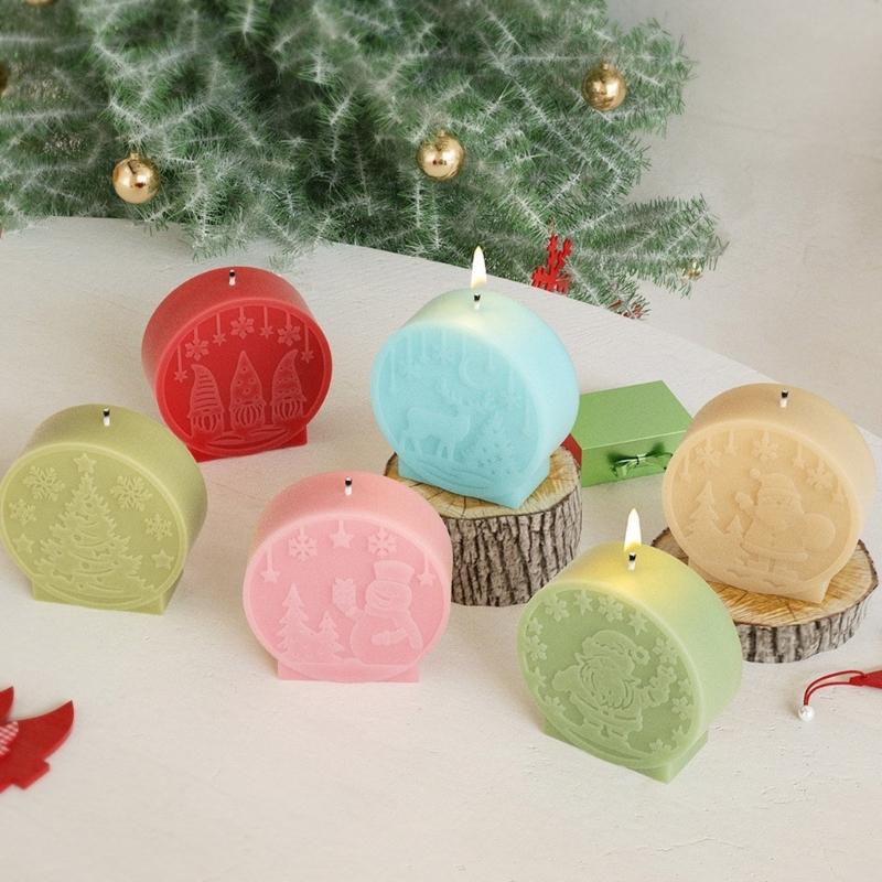 Silicone Crafting Mold Ornament Moulds Christmas Series Sculpture Moulds Figurines Molds Silicone Texture for Craft