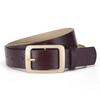 Simple Metallic Gold Pin Buckle Belt For Women Fashion Casual Jeans Accessories Girdle Goth Retro Pu Leather White Waistband