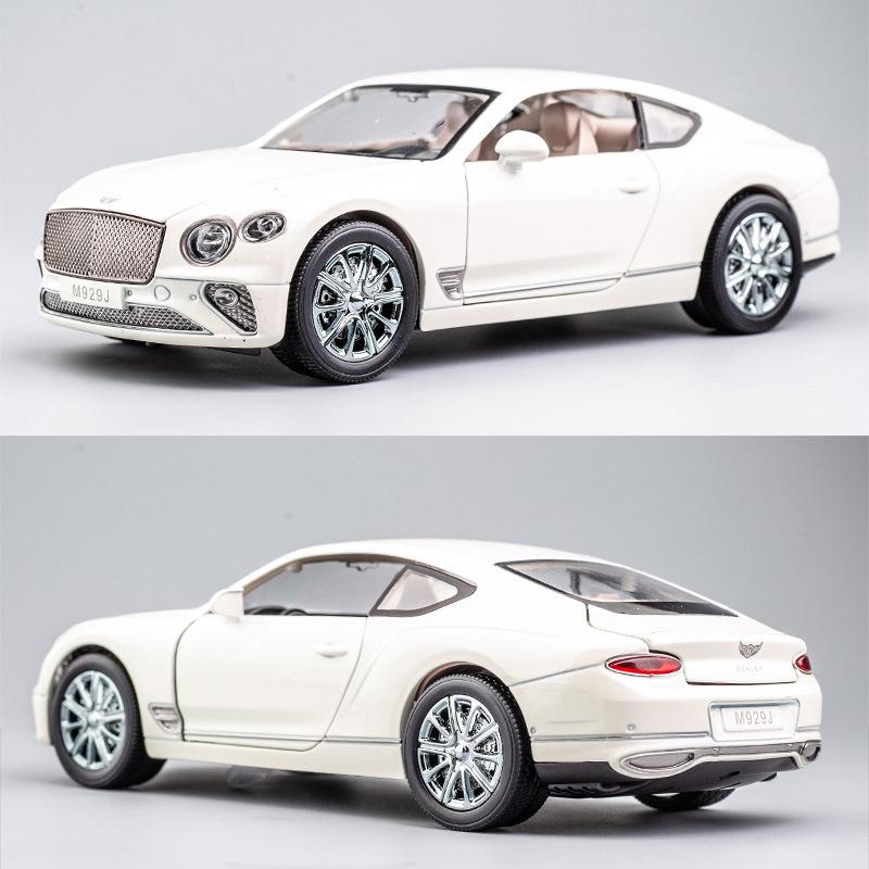 1/24 Scale Bentley Continental GT Diecast Car Model Toy, Pull Back Toy Vehicle with Sound and Light for Kids Toddler Boys Girls Gift Collection