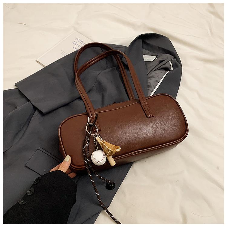 2025 new niche trendy bag women's bag portable fashion shoulder bag women's high-end leather underarm bag large capacity