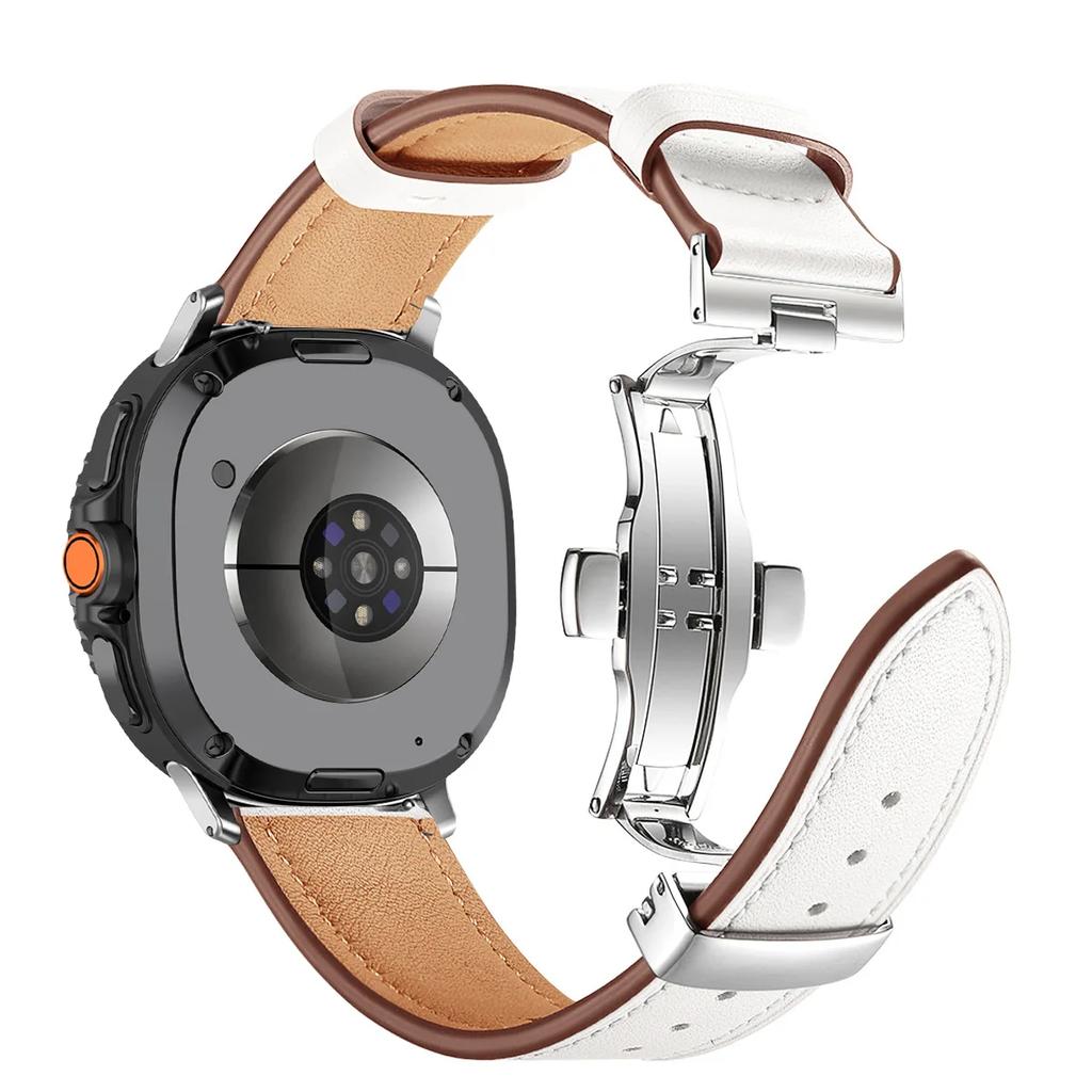 Premium Leather Band for Samsung galaxy watch 8 40mm 44mm  Business Strap for galaxy watch 8 classic 46mm Smartwatch Bracelet