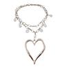 European & American Pearl Heart Hollow Clavicle Necklace - Exaggerated, High-End, Light Luxury Accessory for a Niche, Elegant Look.