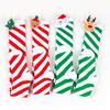 Women Over Knee Socks Christmas Striped Bow Stockings Christmas Thigh High Stockings Knee High Socks Holiday Socks Gifts