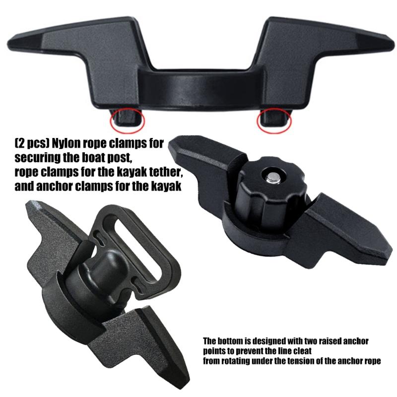 Heavy Type Nylons Rope Cleats For Boats Kayaks Anchors Secure Antslip Light Weight Waterproofed Fastener