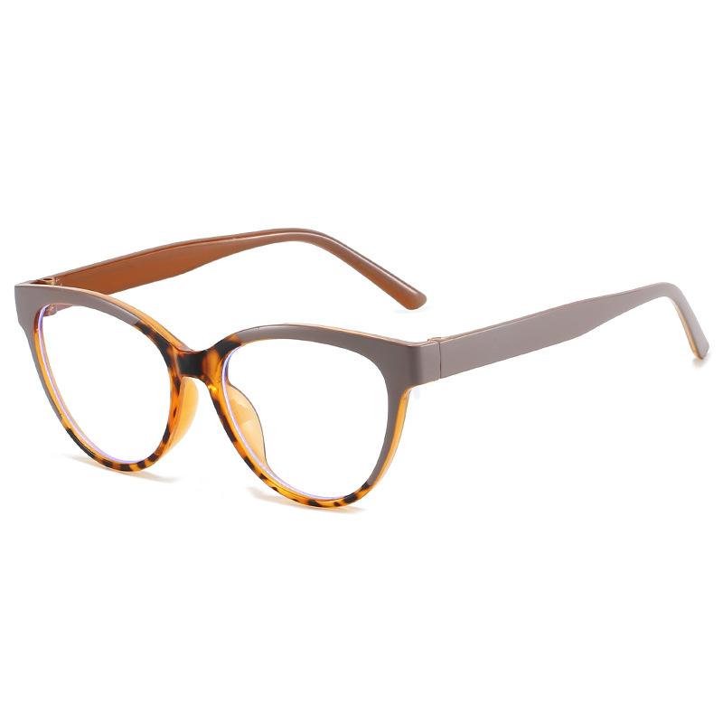 Triangular cat eye color matching flat mirror new glasses frame personalized ins concave shape European and American street shot glasses frame
