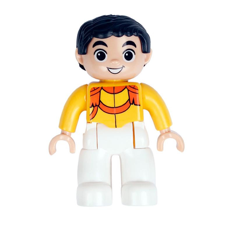 Big Building Blocks Boy Girls Family Policemen Figures Doll Compatible Duplos Children Kids Self Locking Bricks Assemble Toys