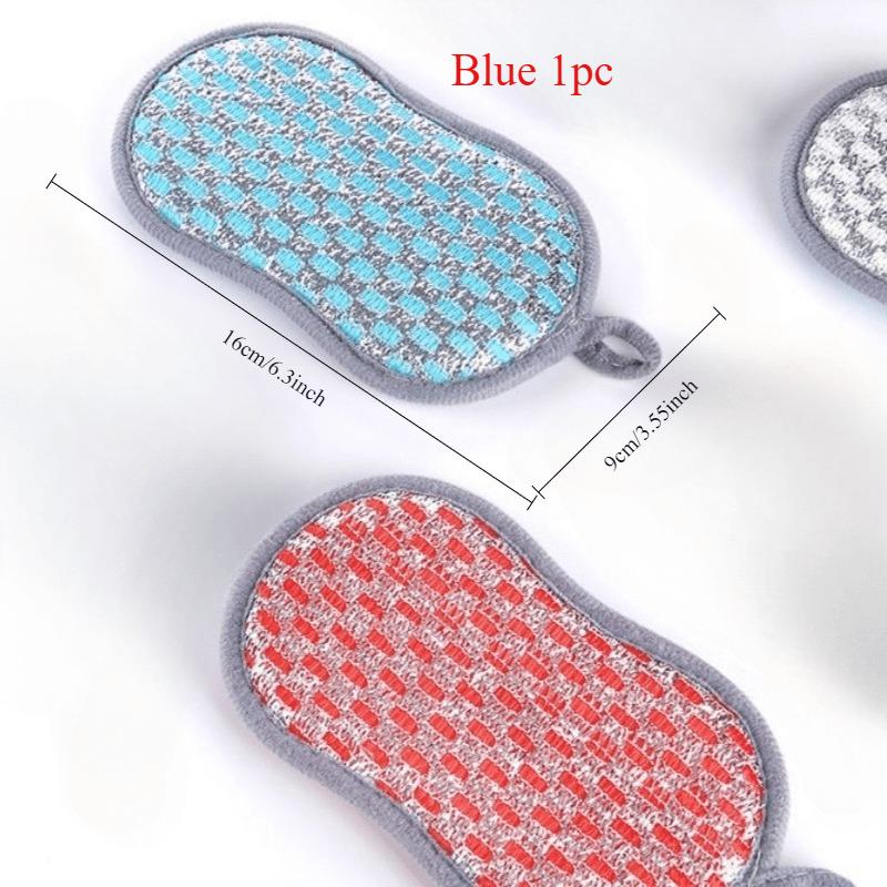 

1 kitchen double-sided dishwashing sponge wipes double-sided powerful stain removal kitchen special dishwashing tool