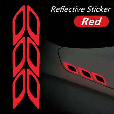 Car Reflective Stickers Anti Collision Anti-scratch Warning Reflective Stickers Safety Driving Accessories