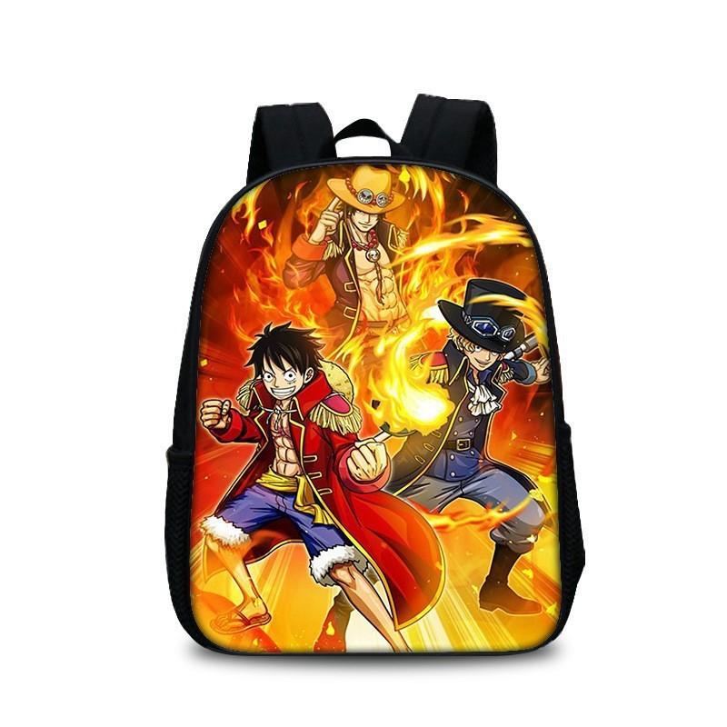 Anime One Piece Cartoon Design Boy Oxford Fabric Backpack  For Activities School