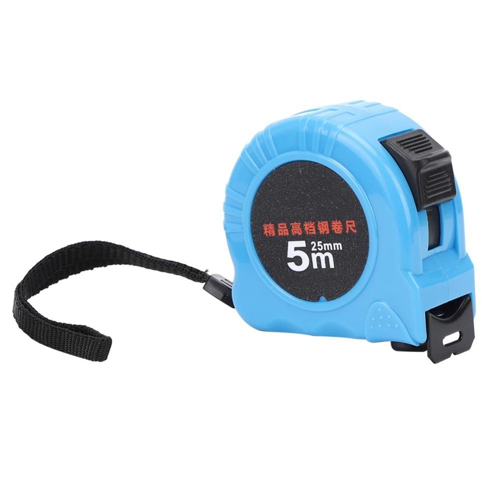 Steel Material Steel Tape Measure PC Shell Hand Lock Measuring Tape Easy Read Blue Self-Locking Tape Measure Woodworking