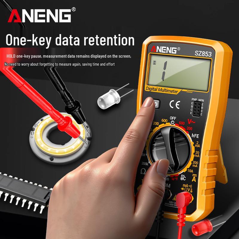 High-Precision Digital Multimeter for Electricians: Multi-Function, Portable, Data Hold Feature