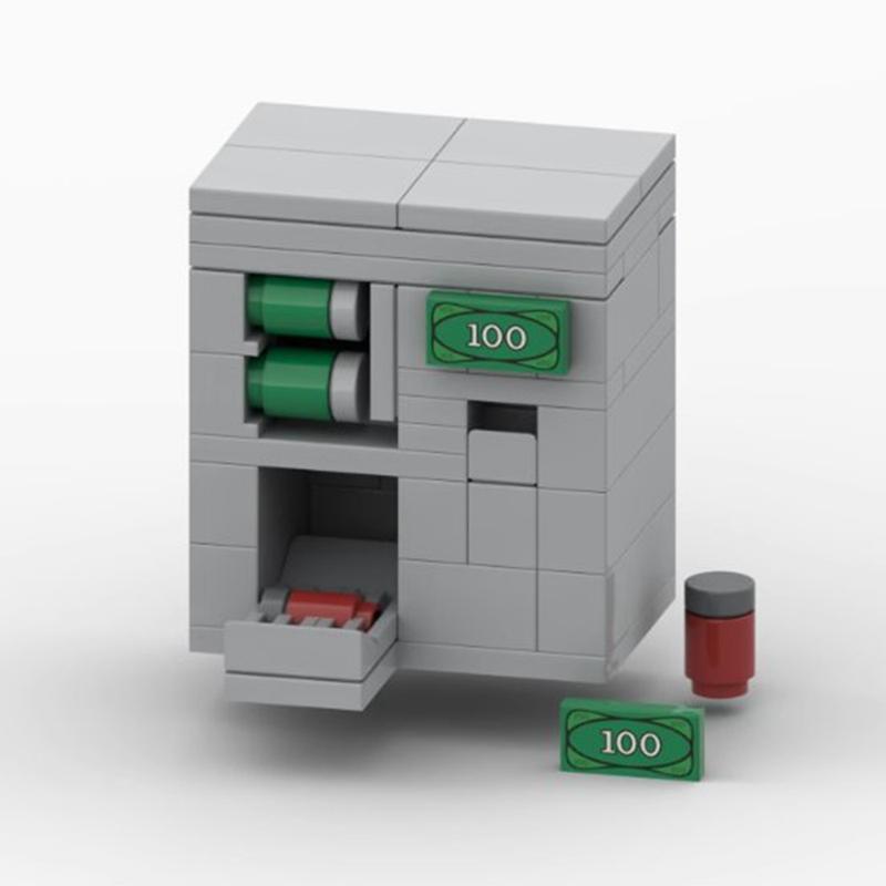 City Office Table Vending Machine ATM Closestool Set Accessories Building Blocks Kids Toys for Children MOC City Kids Gifts