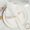 10Pcs Multifunctional Stainless Steel Round Napkin Ring Minimalist Style Decorative Metal Napkin Ring Gold Napkin Buckle Dinners