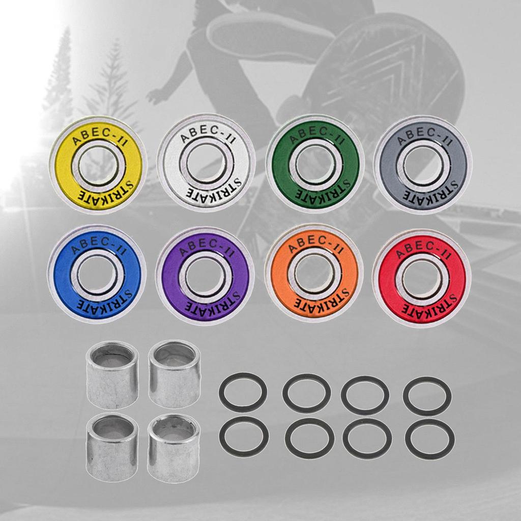 8 Reibungslose Abec 11 Skateboard Rollschuh Räder Roller Ersatzlager
