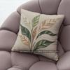 Boho Tropical Leaf Print Square Throw Pillow Covers Pattern Cushion Cover Suitable For Sofa Bedroom Car Pillow Cover