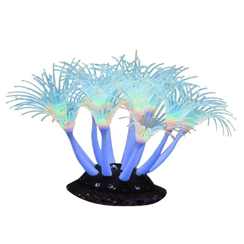Realistic Coral Silicone Simulation Aquarium Ornaments False Water Plant Fish Aquarium Plant Aquarium Supplies X3UC