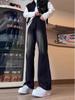 JYL Men's Flare Jeans Vintage Washed Dirty Slim Hiphop Zip Design Denim Pants