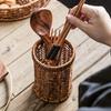 Durable Chopstick Barrel Multifunctional Woven Drain Chopsticks Rack Woven Round Chopsticks Tube