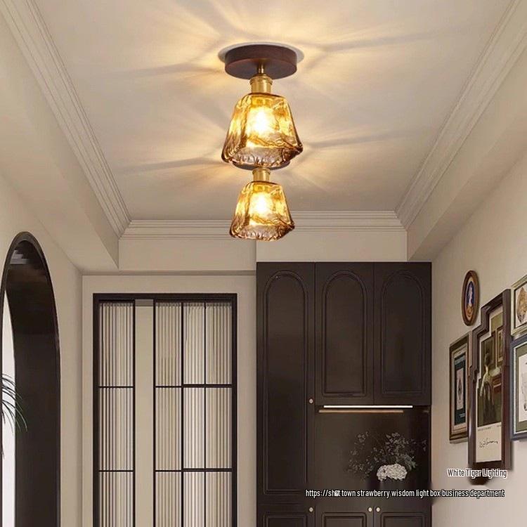 Moderne Luxus-Walnussleuchte für Balkon, Flur oder Foyer