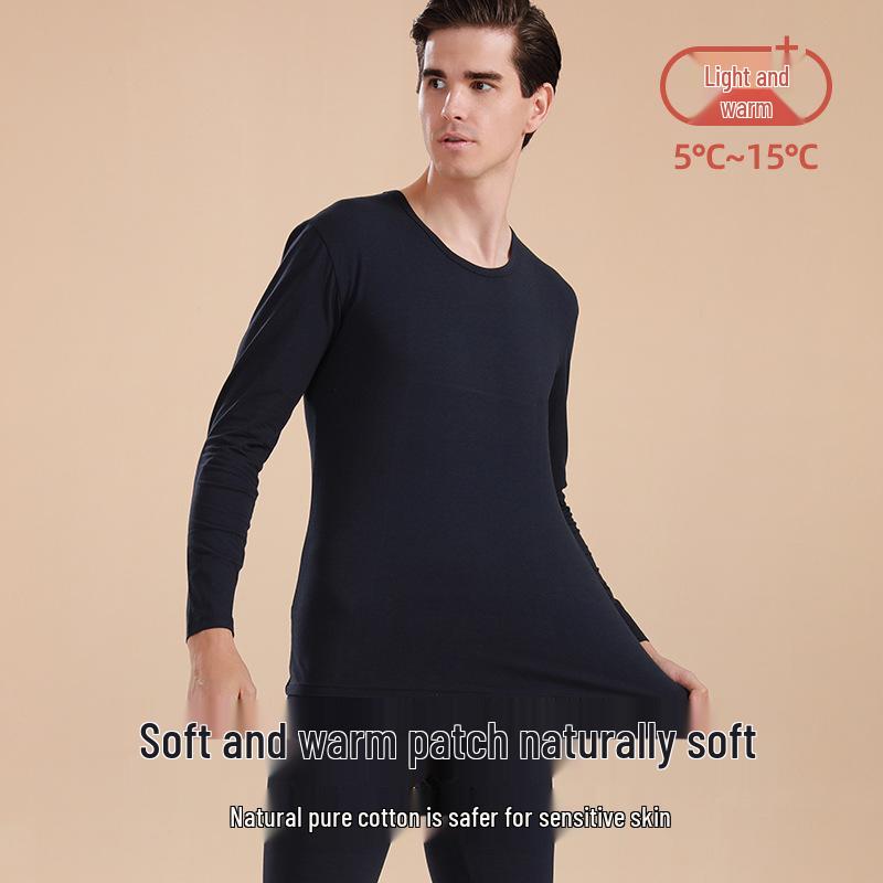 Men's Slim Fit Pure Cotton Thermal Underwear Set - Autumn/Winter Collection